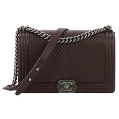 Chanel Boy Flap Bag Chevron Calfskin New Medium