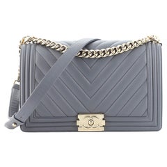 Chanel Boy Flap Bag Chevron Calfskin New Medium