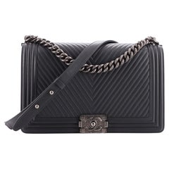 Chanel Boy Flap Bag Chevron Calfskin New Medium