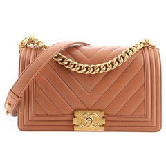 Chanel Boy Flap Bag Chevron Calfskin New Medium