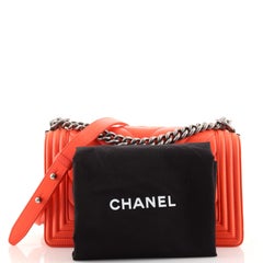 Chanel Boy Flap Bag Chevron Calfskin Old Medium