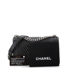 Chanel Boy Flap Bag Chevron Calfskin Old Medium