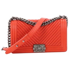 Chanel Boy Flap Bag Chevron Calfskin Old Medium Chanel Boy Flap Bag Chevron Calfskin Old Medium