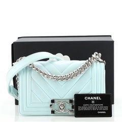Chanel Boy Flap Bag Chevron Calfskin Small