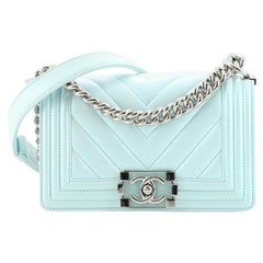 Chanel Boy Flap Bag Chevron Calfskin Small