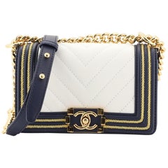 Chanel Boy Flap Bag Chevron Calfskin with Braided Detail Small (Sac à rabat)