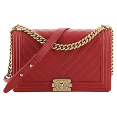 Chanel Boy Flap Bag Chevron Caviar New Medium