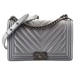 Chanel Boy Flap Bag Chevron Caviar New Medium