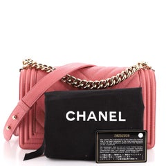 Chanel Boy Flap Bag Chevron Caviar Old Medium
