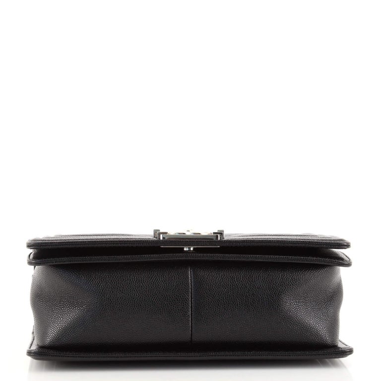 Chanel Boy Flap Bag Chevron Caviar Old Medium at 1stDibs