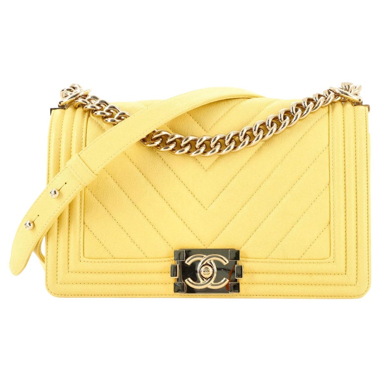 Chanel Boy Flap Bag Chevron Caviar Old Medium For Sale at 1stDibs