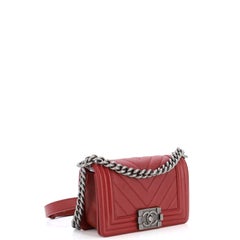 Chanel Boy Klappentasche Chevron Kaviar Klein