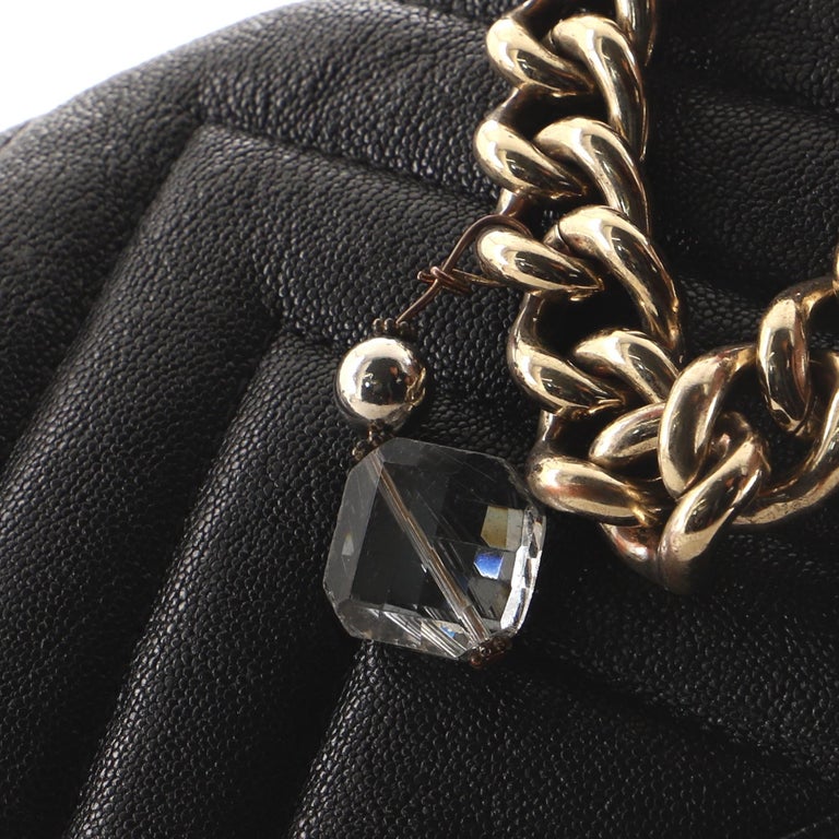 Chanel Boy Flap Bag Chevron Caviar Small For Sale at 1stDibs