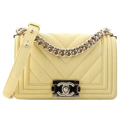 Chanel Boy Flap Bag Chevron Caviar Small