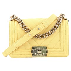 Chanel Boy Flap Bag Chevron Caviar Small