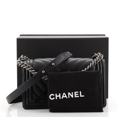 Chanel Boy Flap Bag Chevron Lambskin Old Medium