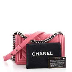 Chanel Boy Flap Bag Chevron Lambskin Old Medium