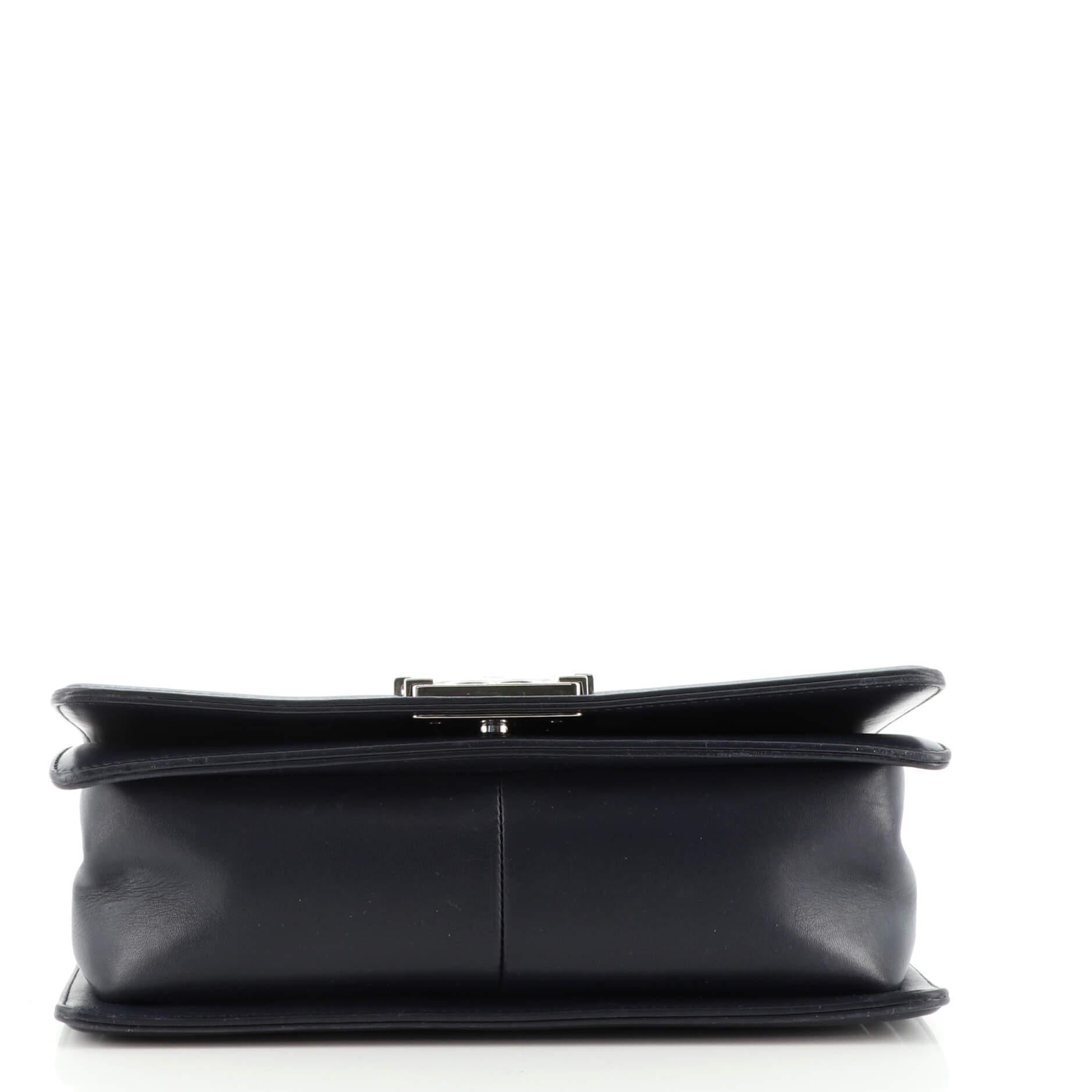 Black Chanel Boy Flap Bag Chevron Lambskin Old Medium