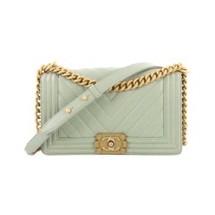 Chanel Boy Flap Bag Chevron Lambskin Old Medium