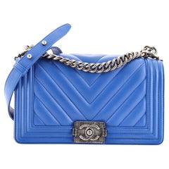 Chanel Boy Flap Bag Chevron Lambskin Old Medium