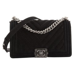 Chanel Boy Flap Bag Chevron Nubuck Old Medium
