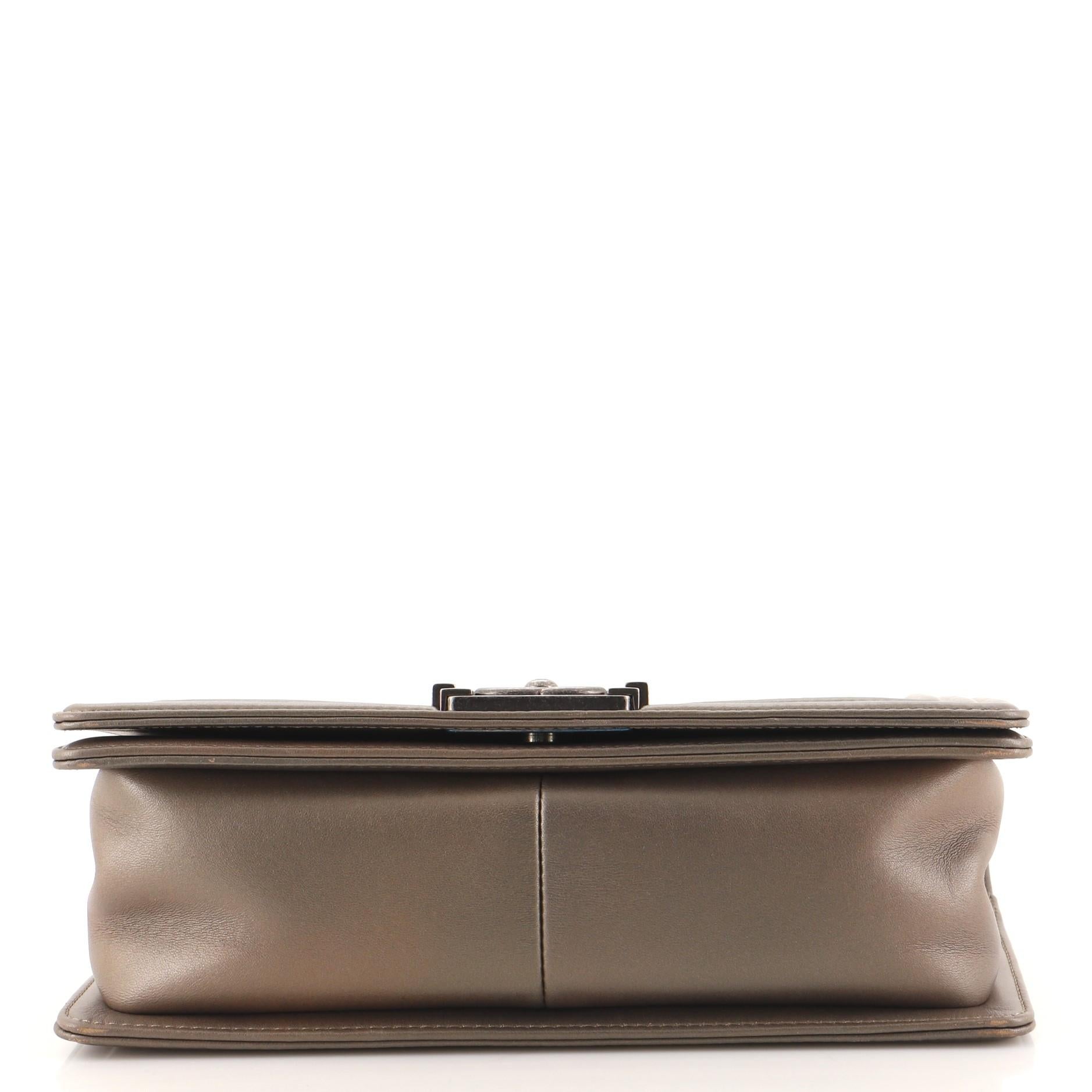 Women's or Men's Chanel Boy Flap Bag Crystal Embellished Goatskin Old Medium