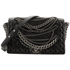 Chanel Boy Flap Bag Enchained Lambskin New Medium