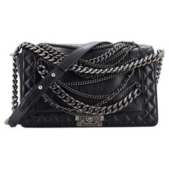 Chanel Boy Flap Bag Enchained Lambskin New Medium