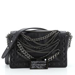 Chanel Boy Flap Bag Enchained Lambskin Old Medium