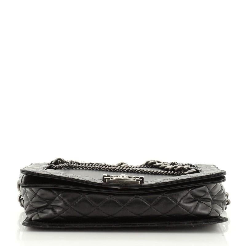 Women's or Men's Chanel Boy Flap Bag Enchained Lambskin Old Medium