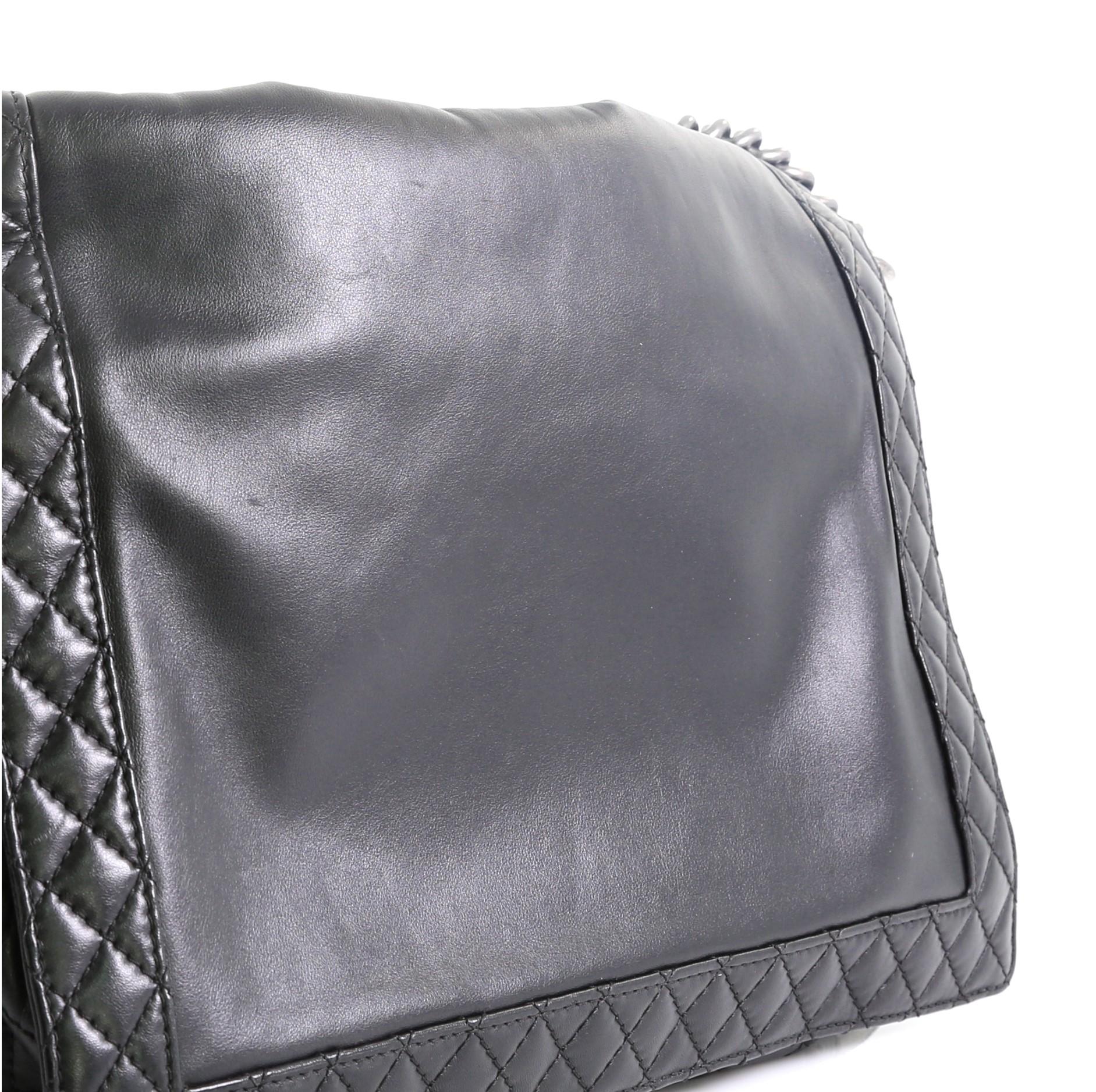 Chanel Boy Flap Bag Enchained Lambskin XL 2