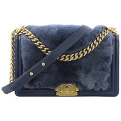 Chanel Boy Flap Bag Fur with Leather Old Medium Chanel Boy Flap Bag Fur with Leather Old Medium