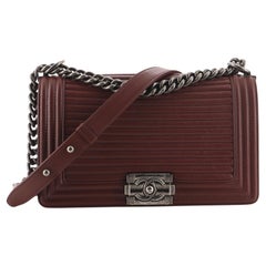 Chanel Boy Flap Bag Horizontal Gestepptes Lammfell Old Medium