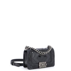 Chanel Boy Flap Bag Patchwork Caviar, Patent and Calfskin Small