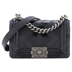 Chanel Boy Flap Bag Patchwork Caviar, Patent and Calfskin Small