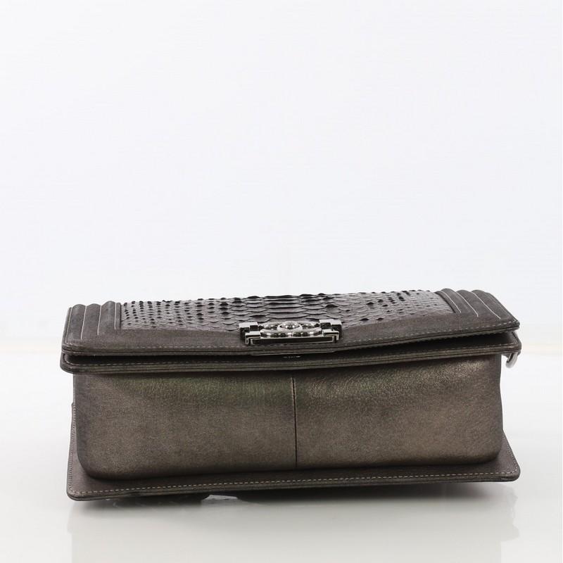 Women's or Men's Chanel Boy Flap Bag Python Old Medium