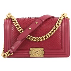 Chanel Boy Flap Bag Python Old Medium