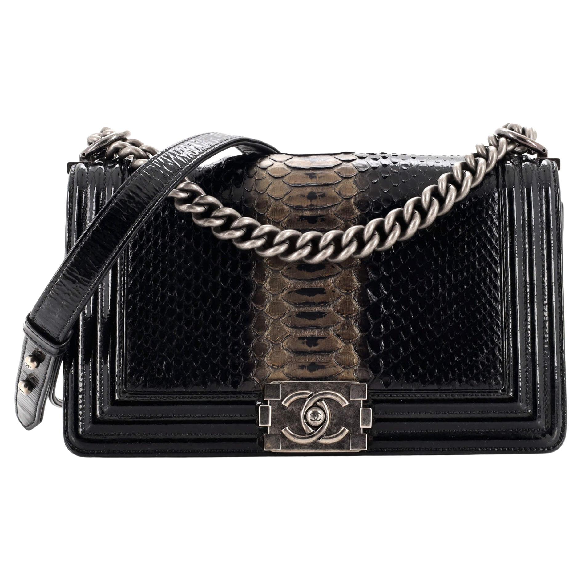 Chanel Boy Flap Bag Python Old Medium