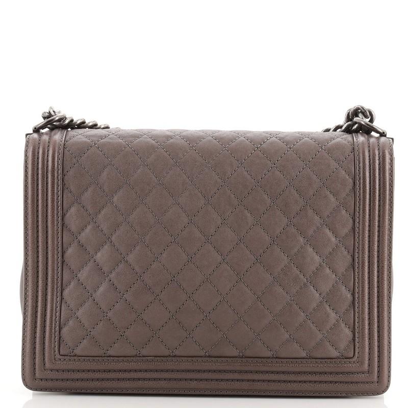 Chanel Boy Flap Bag Quilted Calfskin Large In Good Condition In NY, NY
