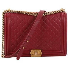 Chanel Boy Flap Bag Quilted Calfskin Large