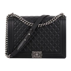 Chanel Boy Flap Bag Quilted Calfskin Large