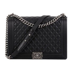 Chanel Boy Flap Bag Quilted Calfskin Large