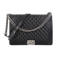 Chanel Boy Flap Bag Quilted Calfskin Large