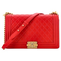 Chanel Boy Flap Bag Quilted Calfskin Large