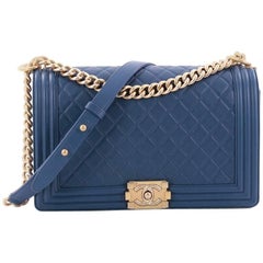 Chanel Boy Flap Bag Quilted Calfskin New Medium