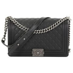 Chanel Boy Flap Bag Quilted Calfskin New Medium
