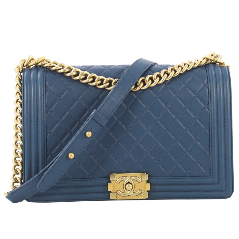 Chanel Boy Flap Bag Quilted Calfskin New Medium at 1stDibs