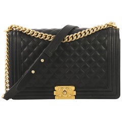 Chanel Boy Flap Bag Quilted Calfskin New Medium