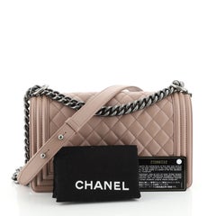 Chanel Boy Flap Bag Quilted Calfskin Old Medium
