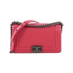 Chanel Boy Flap Bag Quilted Calfskin Old Medium